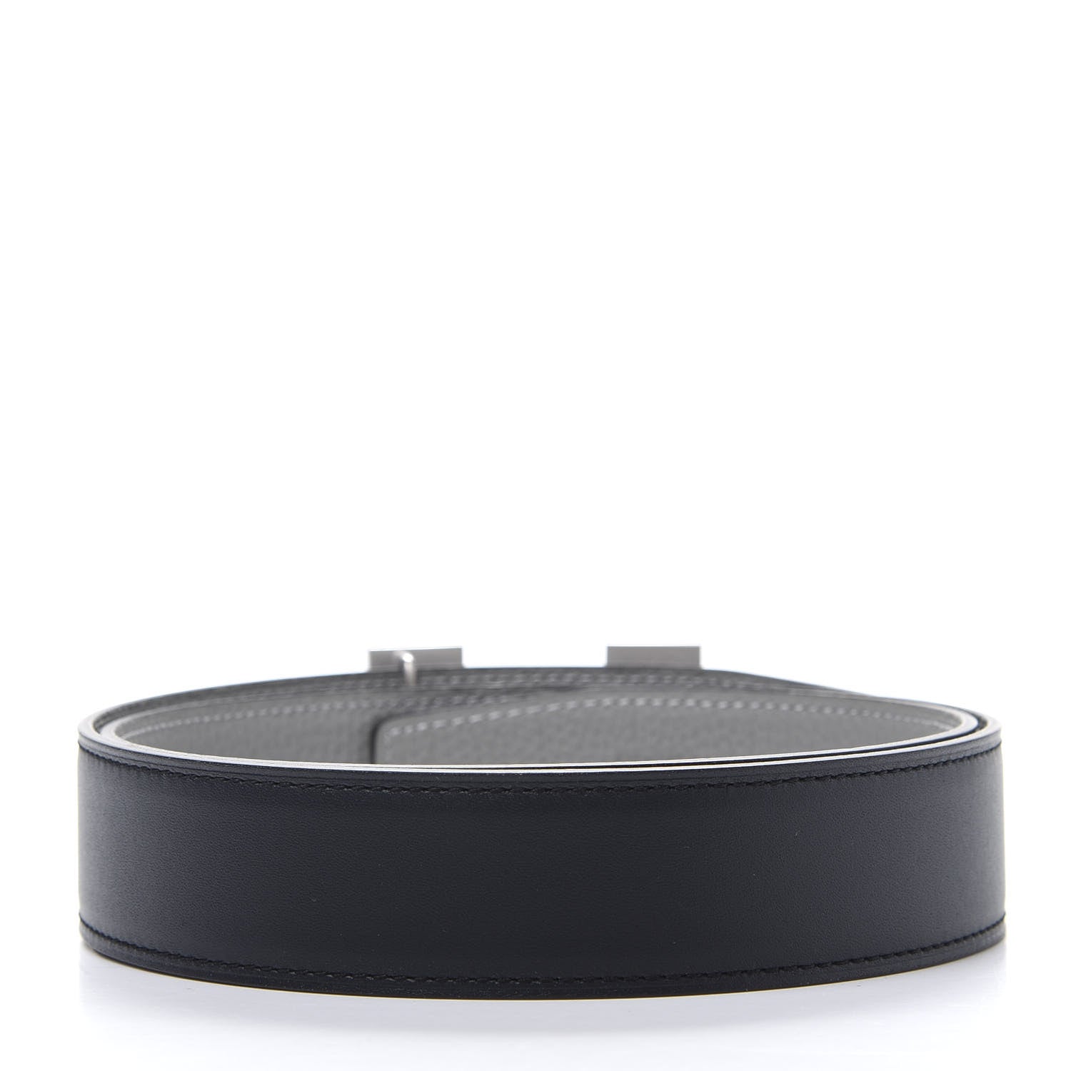 Hermes Swift Togo 32mm H Belt 80 Black Gris Perle 2 of 7