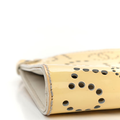 Chanel Patent Perforated CC N°5 Clutch Yellow 9 of 16