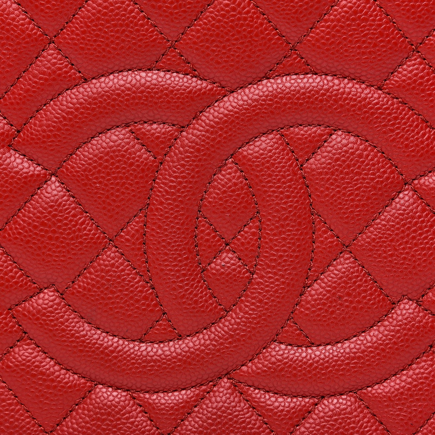 Caviar Quilted Grand Shopping Tote GST Red