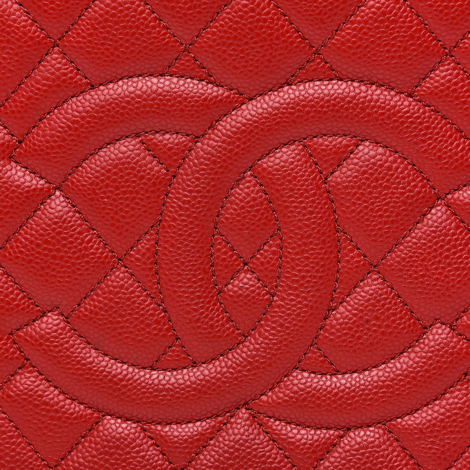 Chanel Caviar Quilted Grand Shopping Tote GST Red 12 of 13