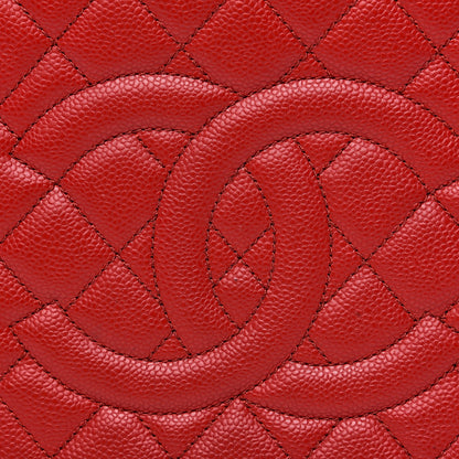 Chanel Caviar Quilted Grand Shopping Tote GST Red 12 of 13