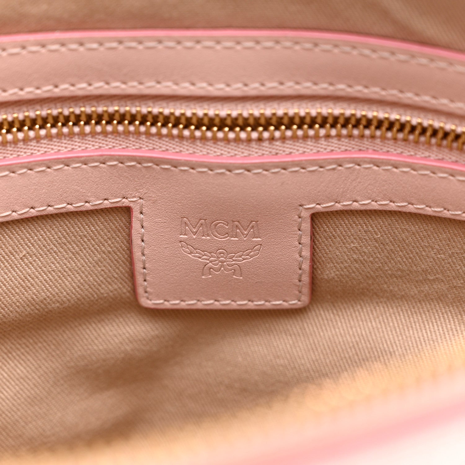 MCM Visetos Medium Crossbody Pouch Soft Pink 7 of 16
