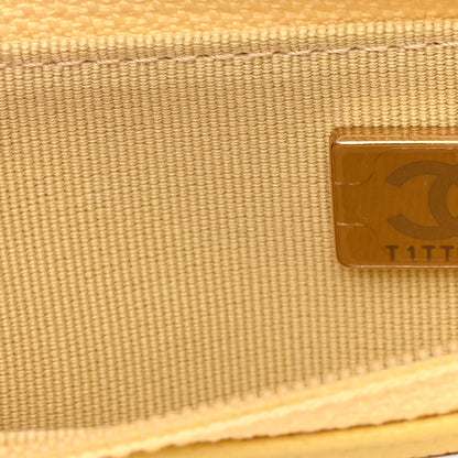 Chanel Caviar Quilted Tiny CC Wallet On Chain WOC Yellow 8 of 13