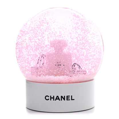 Chanel Glass N°5 Perfume Bottle Snow Globe Pink 1 of 8
