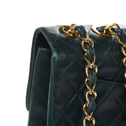 Chanel Lambskin Quilted XL Jumbo Single Flap Green 10 of 18