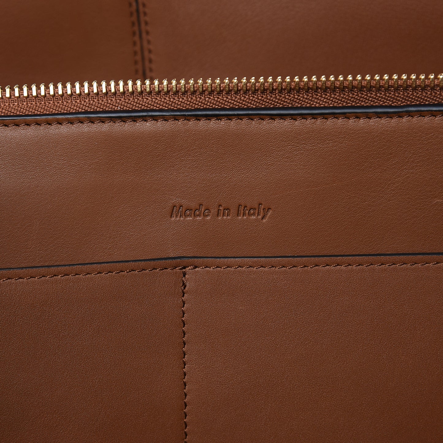 Calfskin Small Tri-Fold Bag Camel
