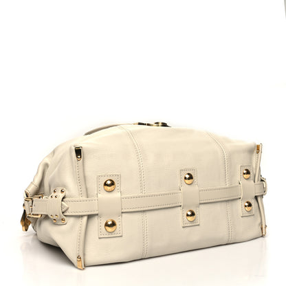 Louis Vuitton Calfskin Sac Louis White 3 of 13