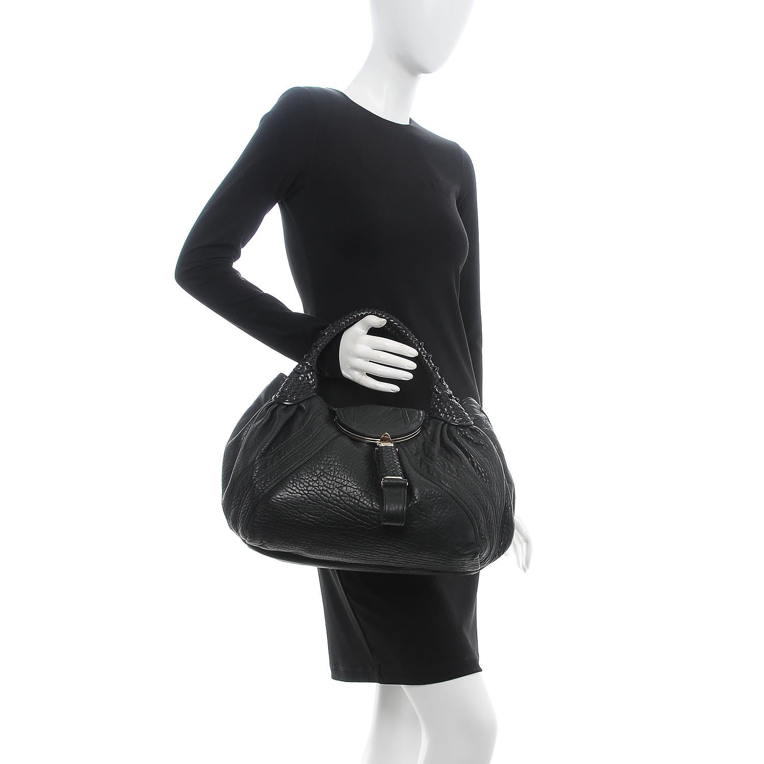 Fendi Nappa Nuvolata Spy Black 2 of 7