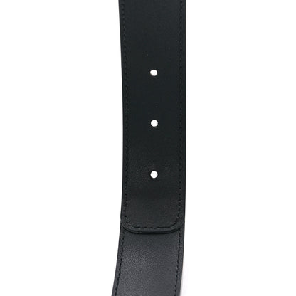 Gucci GG Supreme Monogram Matte Plutone Calfskin Double G 30mm Belt 105 42 Beige Ebony Black 4 of 5