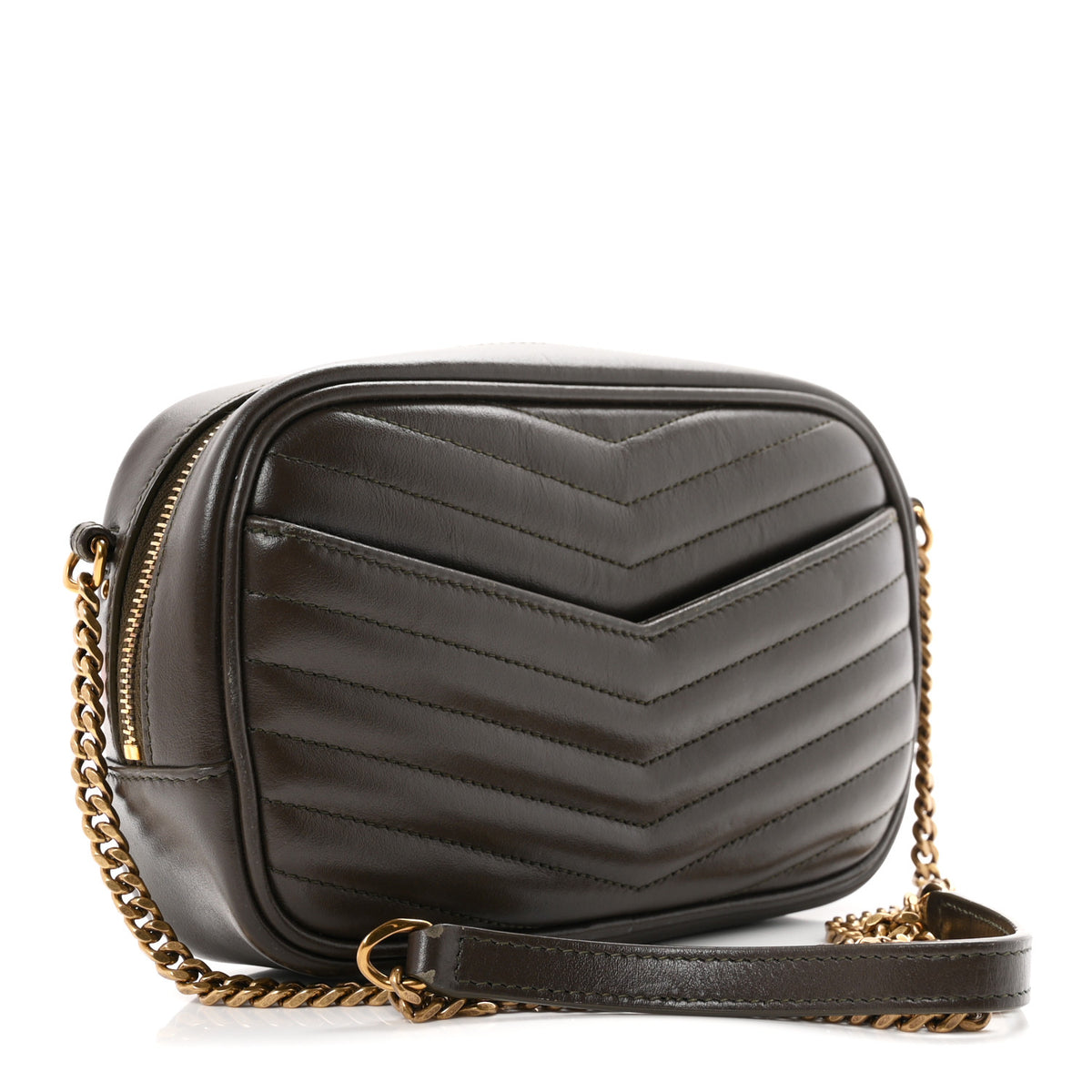 Saint Laurent Calfskin Matelasse Monogram Mini Lou Camera Bag Light Musk 3 of 11
