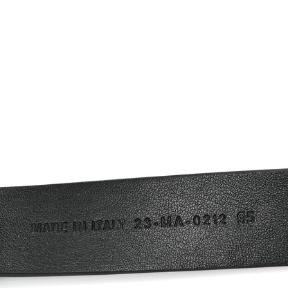 Christian Dior Calfskin 30 Montaigne Cut-Out CD Belt 95 38 Black 4 of 5