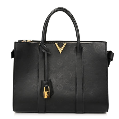 Louis Vuitton Monogram Cuir Plume Very Tote MM Black 1 of 10