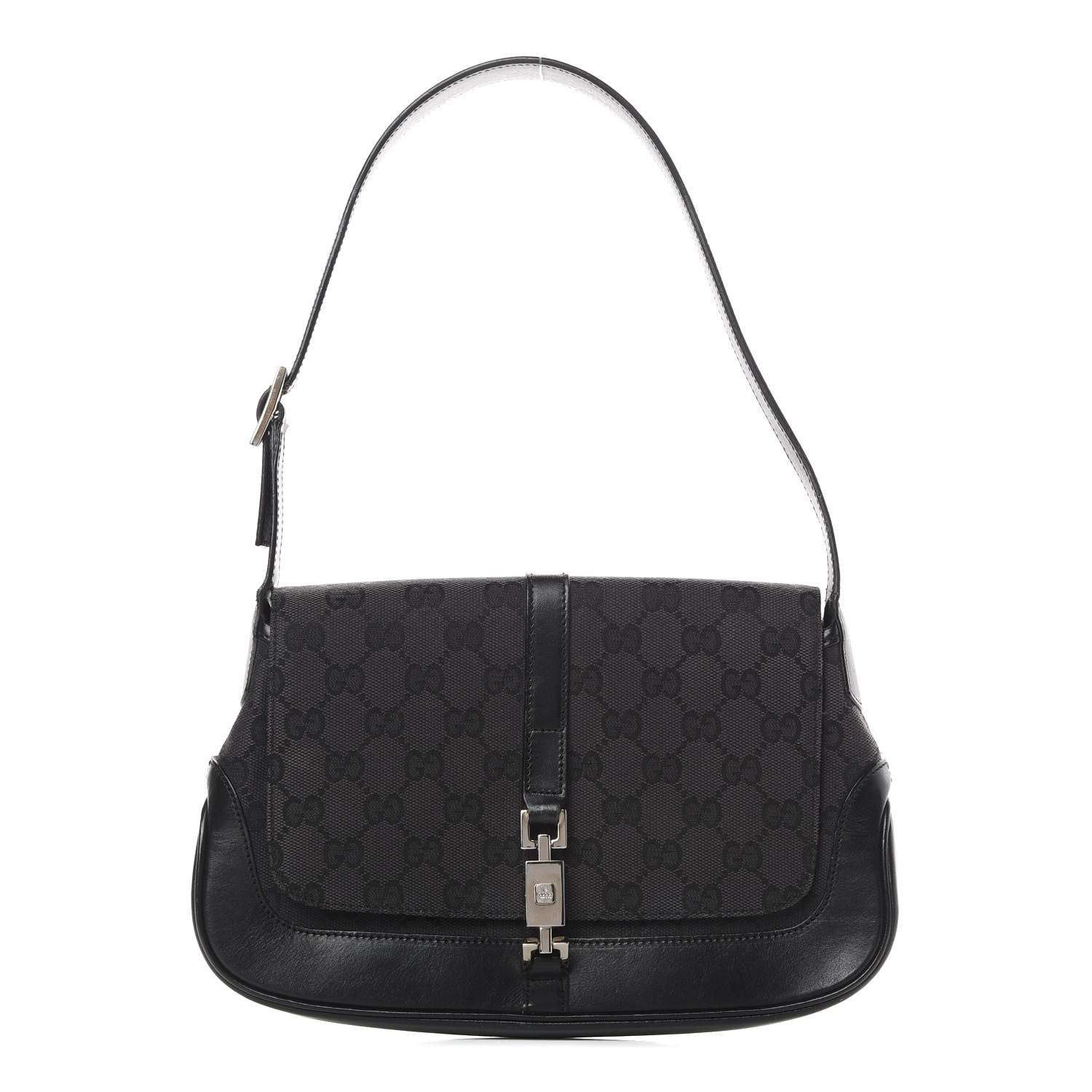 Gucci Monogram Small Jackie O Hobo Black 1 of 14