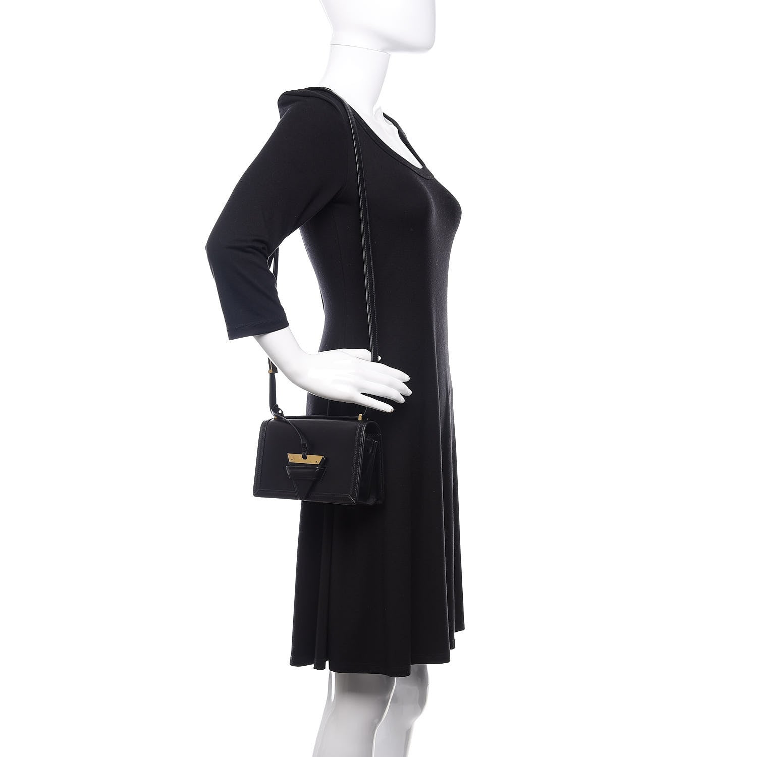 Loewe Calfskin Mini Barcelona Shoulder Bag Black 2 of 12