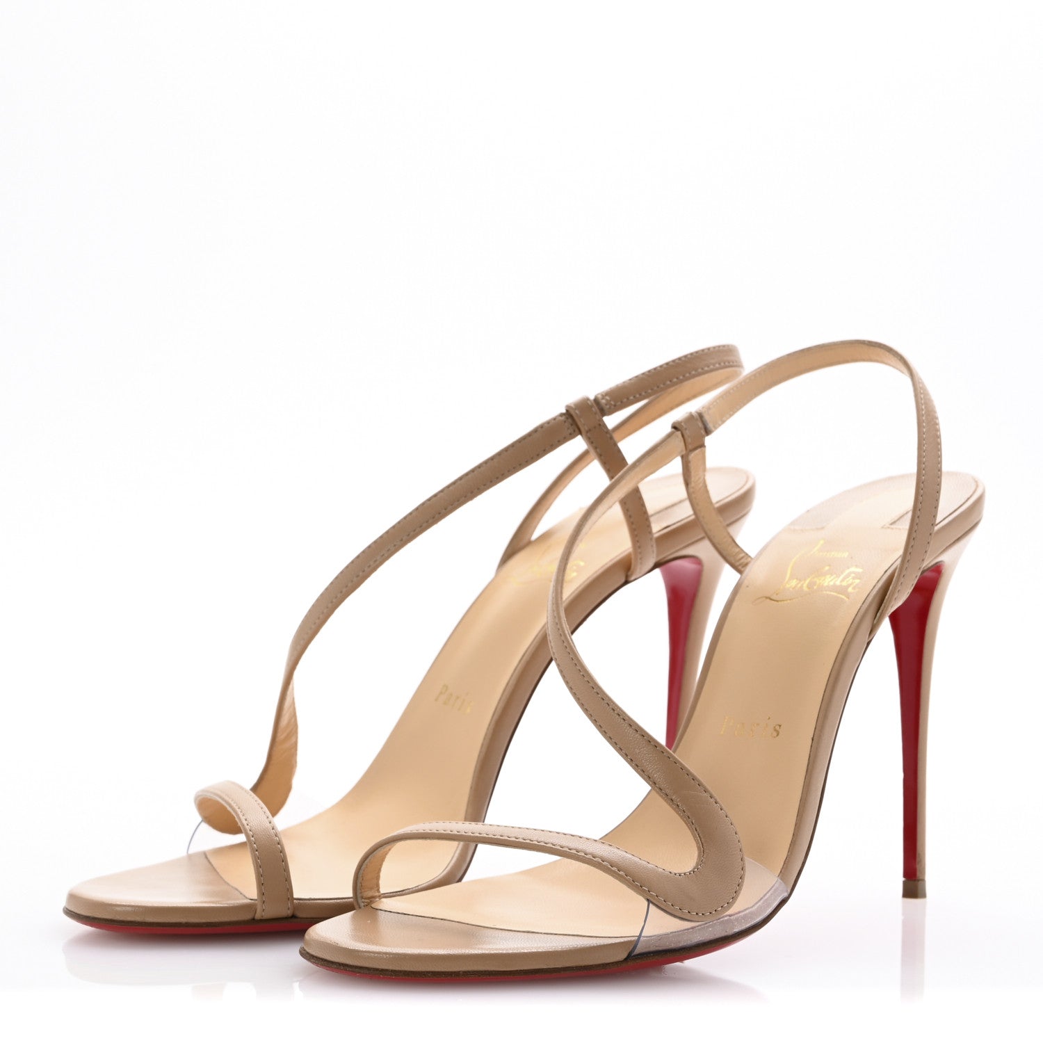 Christian Louboutin Nappa Rosalie 100 Sandals 40 Nude 4 of 9