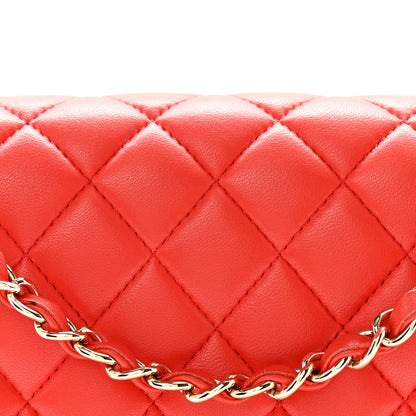 Chanel Lambskin Quilted Medium Double Flap Red 8 of 13