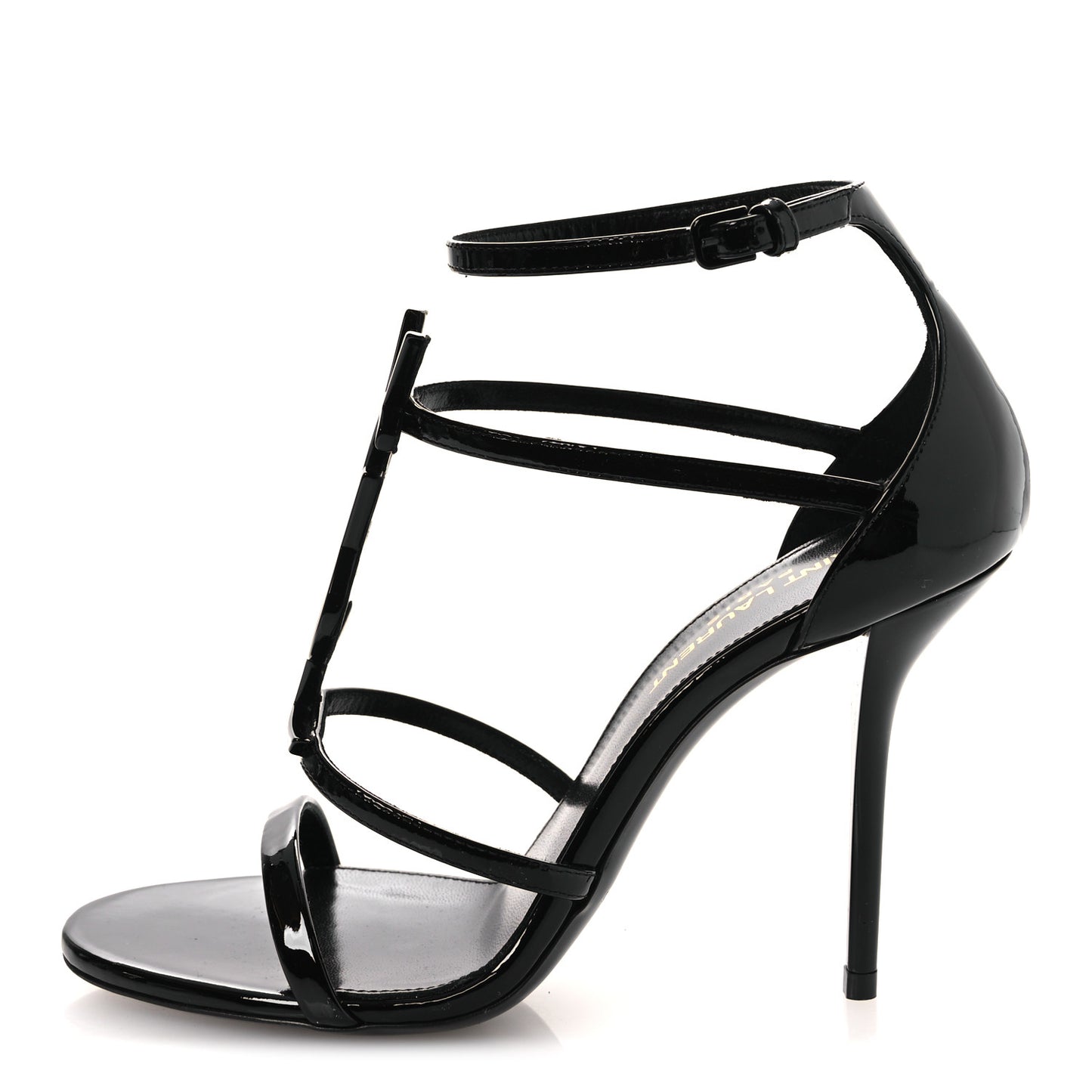 Vernice Chiffon Cassandra 100 Sandals 36.5 Black