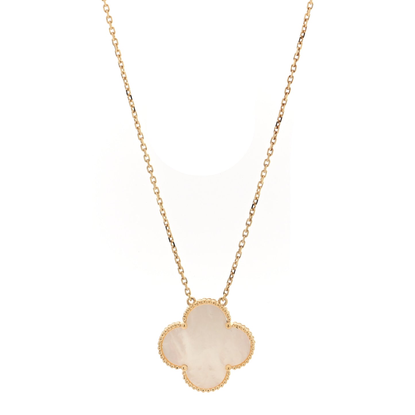18K Yellow Gold Mother of Pearl Magic Alhambra Pendant Necklace