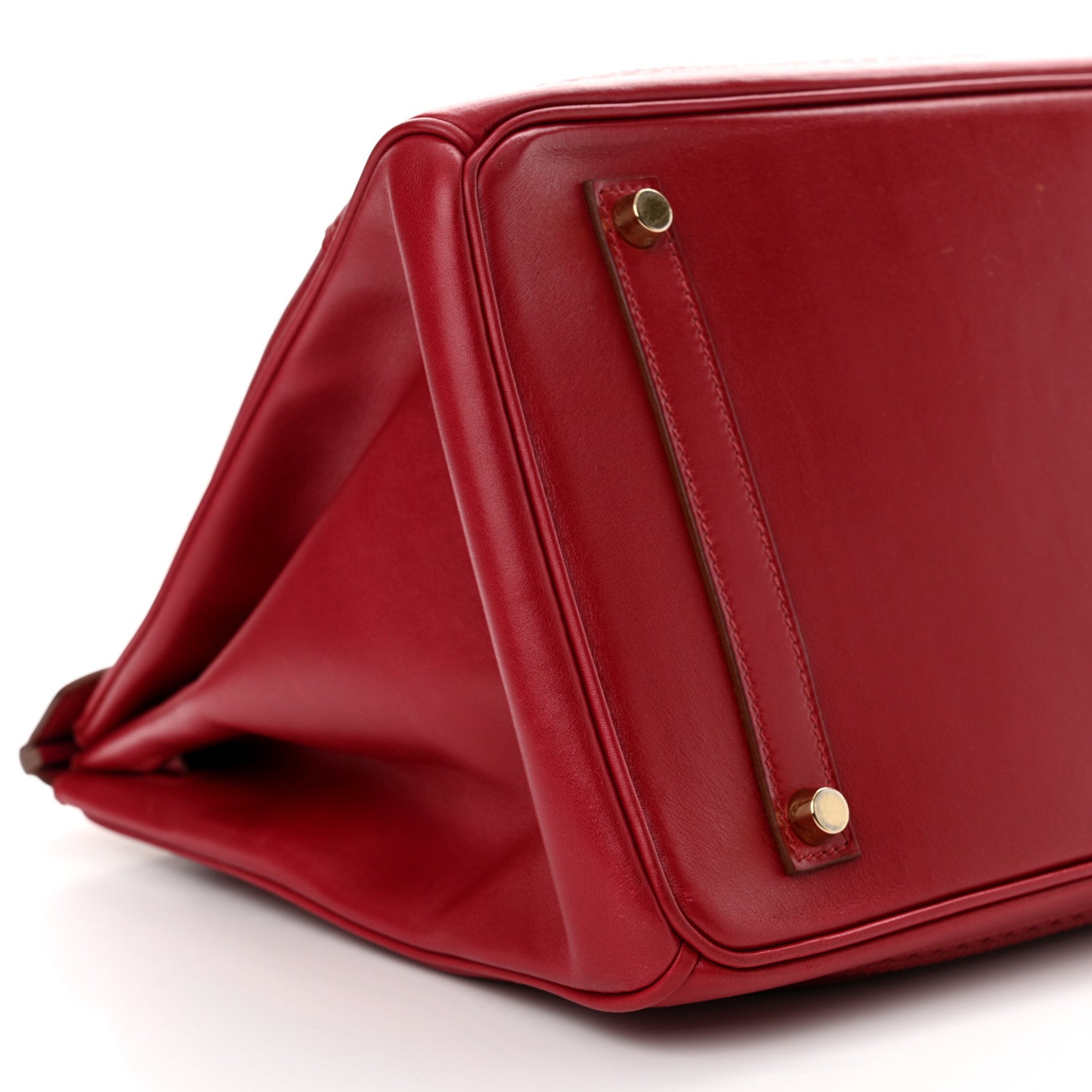 Hermes Tadelakt Ghillies Birkin 35 Rubis 9 of 20
