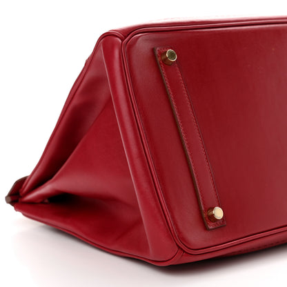 Hermes Tadelakt Ghillies Birkin 35 Rubis 9 of 20