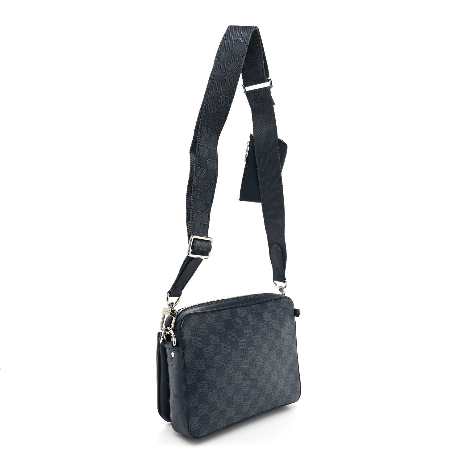 Louis Vuitton Damier Graphite Infini 3D Trio Messenger Blue 3 of 13