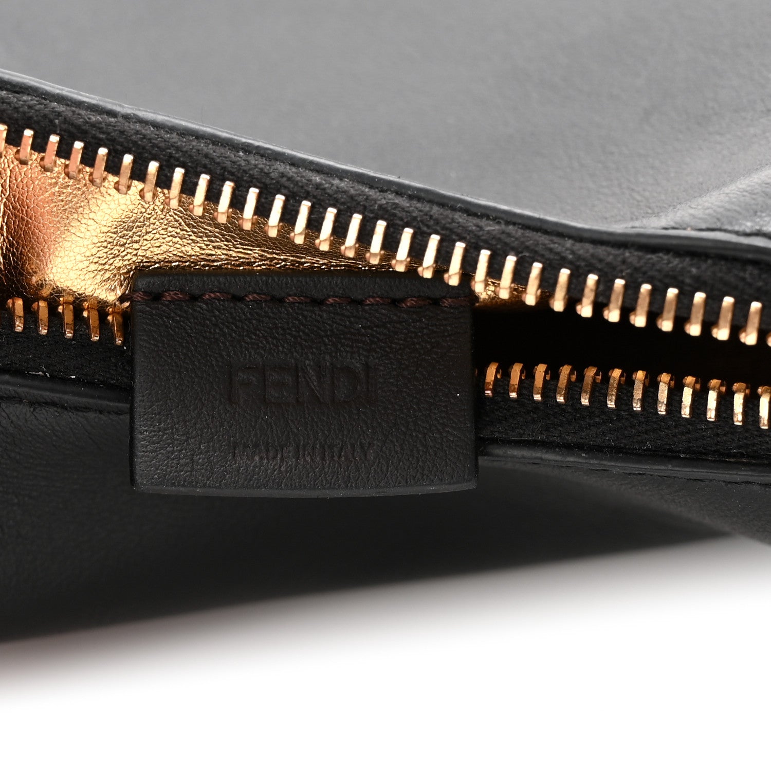 Fendi Vitello Grace Matte Nano Fendigraphy Hobo Charm Black 6 of 10