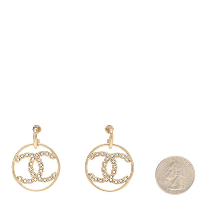 Chanel Baguette Crystal High Society CC Drop Earrings Gold 2 of 5