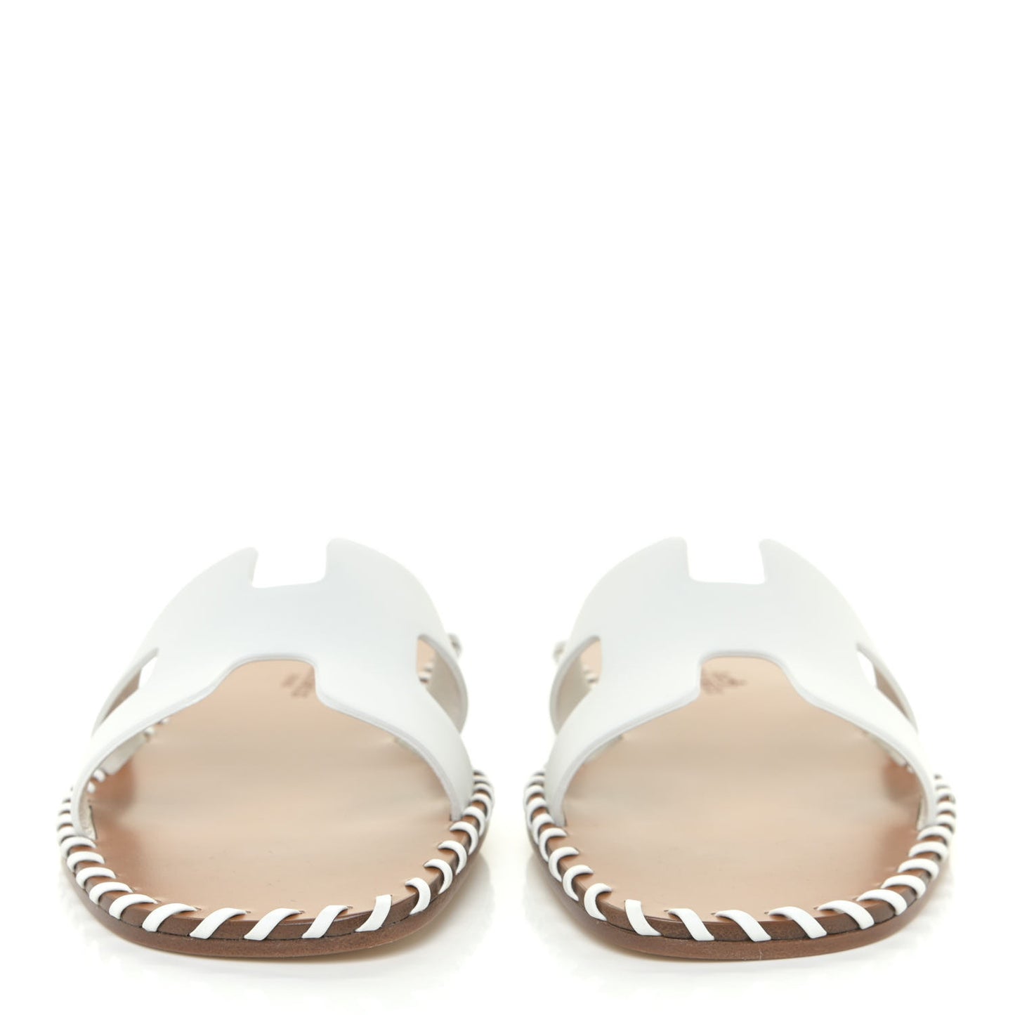Calfskin Braided Oran Sandals 35.5 White
