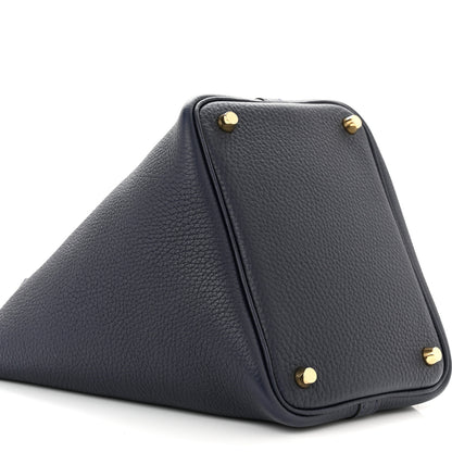 Hermes Taurillon Clemence Picotin Lock 18 PM Bleu Nuit 9 of 11
