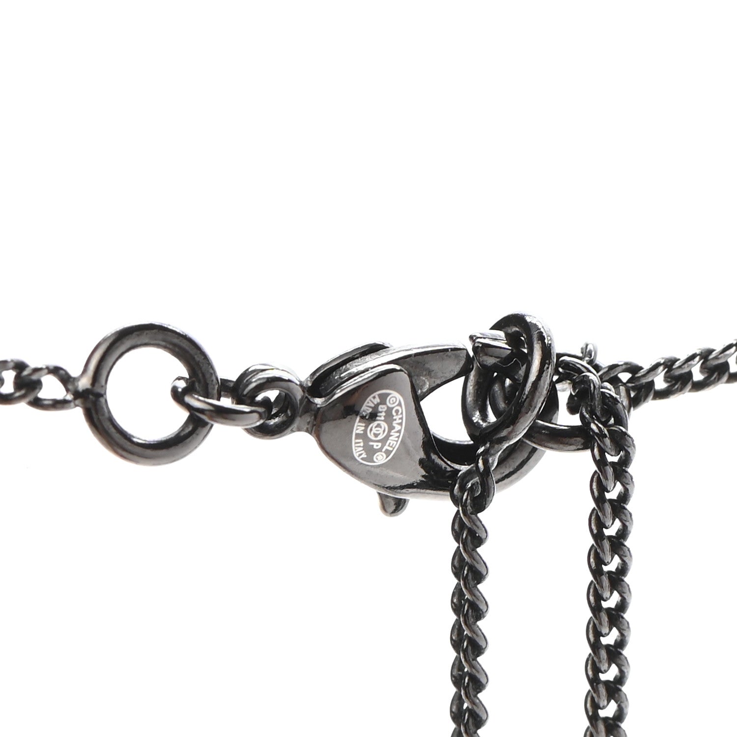Chanel Ruthenium Camellia CC Necklace 5 of 7