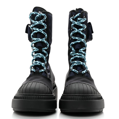 Fendi Nylon Baguette Domino 50mm Biker Boots 41 Eddie Black 2 of 10