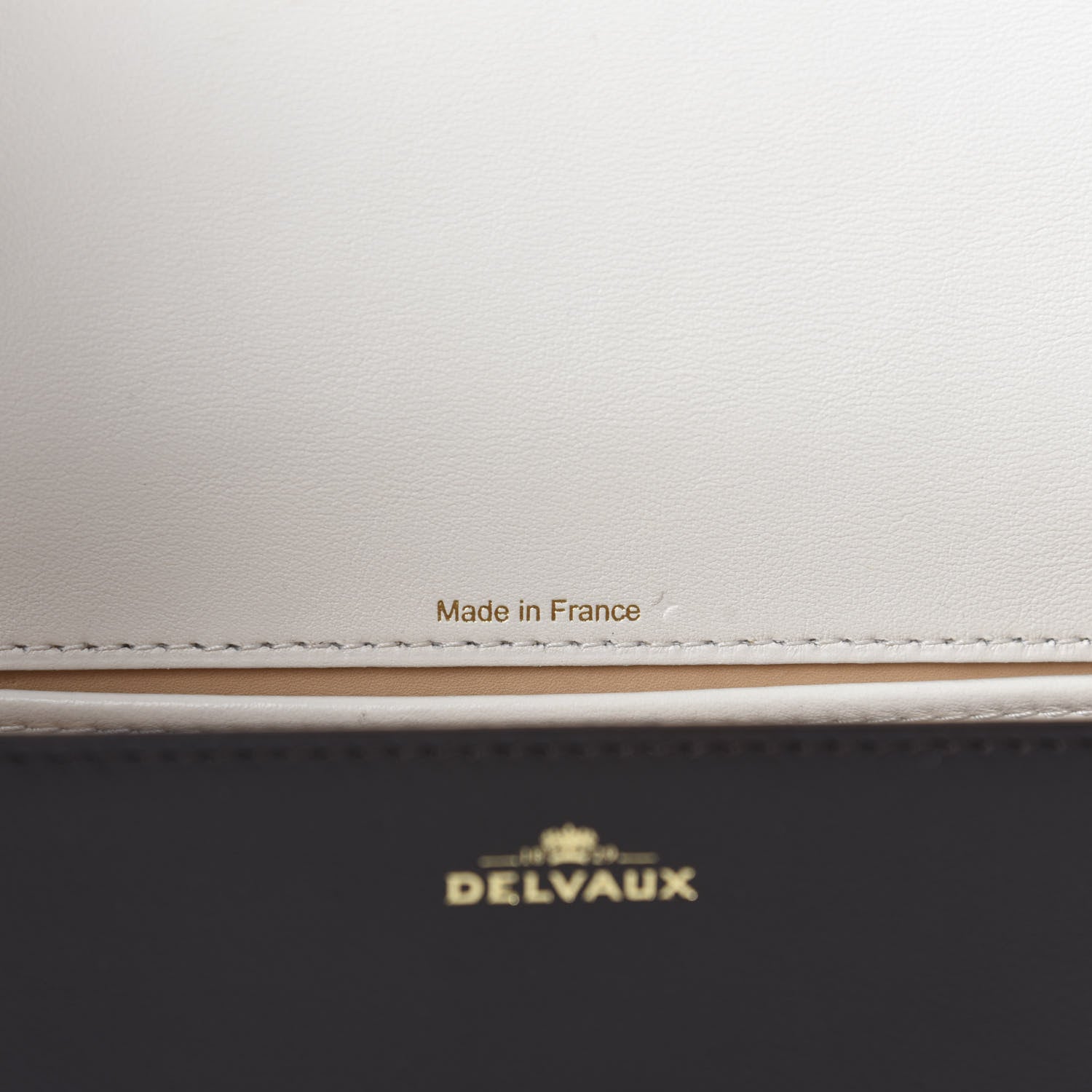 Delvaux Calfskin Mini Madame Crossbody Dark Brown White 16 of 21