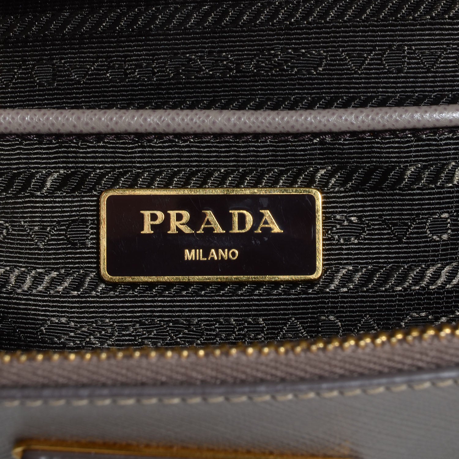 Prada Saffiano Lux Medium Double Zip Tote Argilla 7 of 10