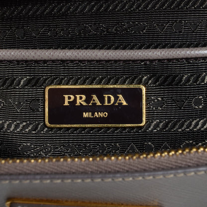 Prada Saffiano Lux Medium Double Zip Tote Argilla 7 of 10