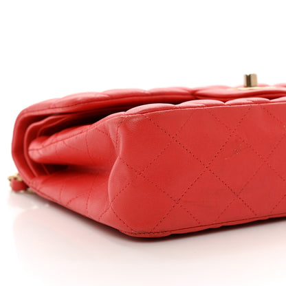 Chanel Lambskin Quilted Small Double Flap Red 9 of 14
