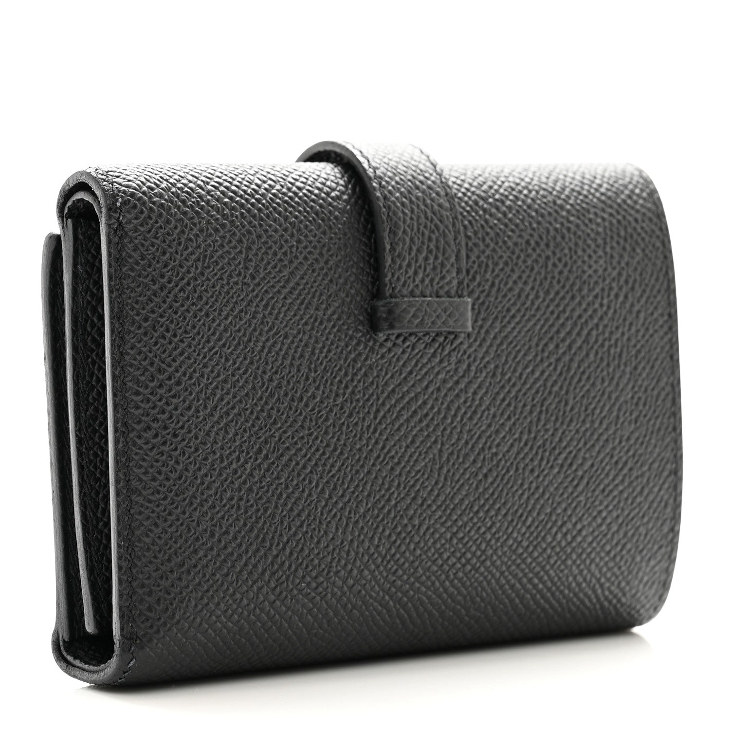 Hermes Epsom Tri-Fold Compact Monochrome Bearn Wallet Black 3 of 7