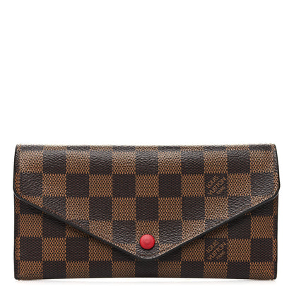 Louis Vuitton Damier Ebene Josephine Wallet Red 3 of 13