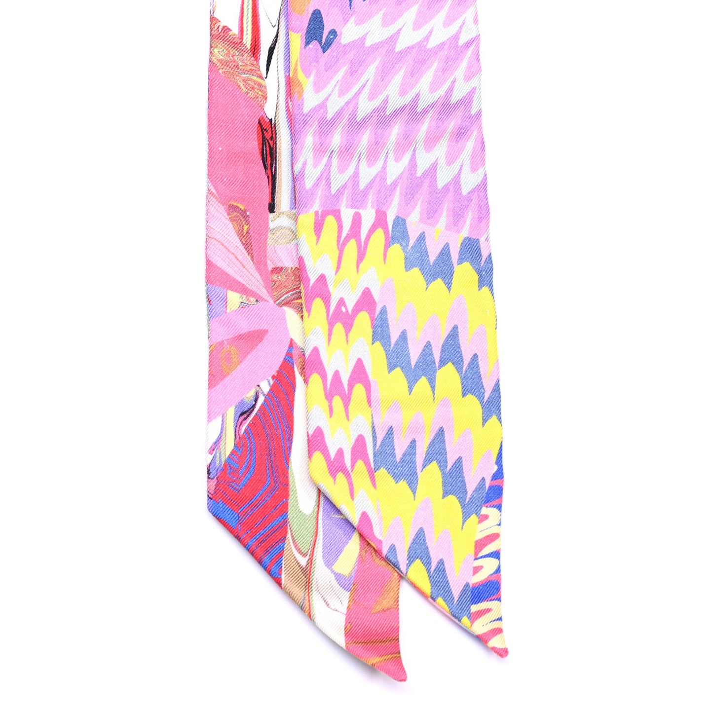 Silk Marble Silk Twilly Rose Vert Violet