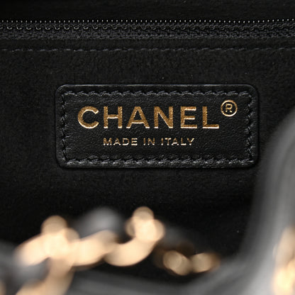 Chanel Caviar Deauville Drawstring Bucket Bag Black 7 of 11