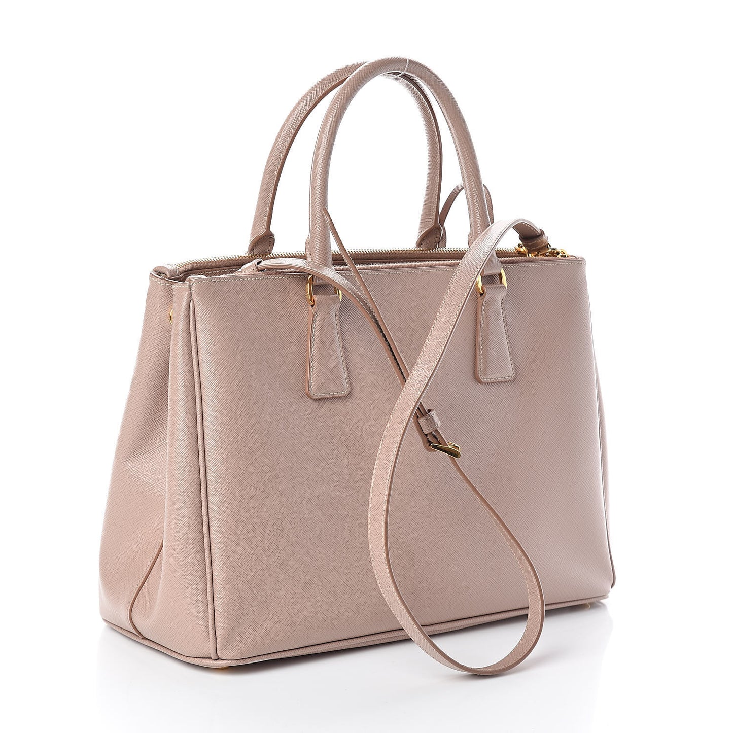 Saffiano Medium Galleria Double Zip Tote Cammeo