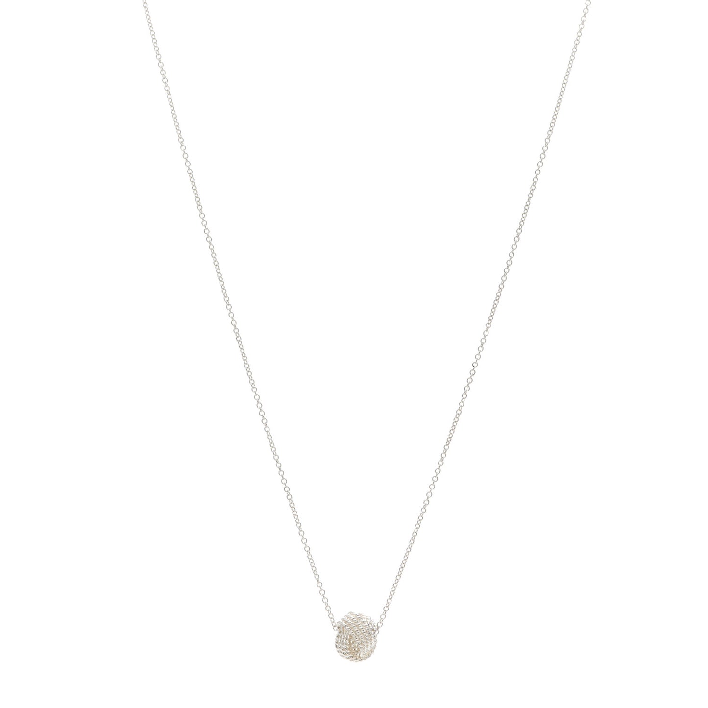 Sterling Silver Twist Knot Pendant Necklace