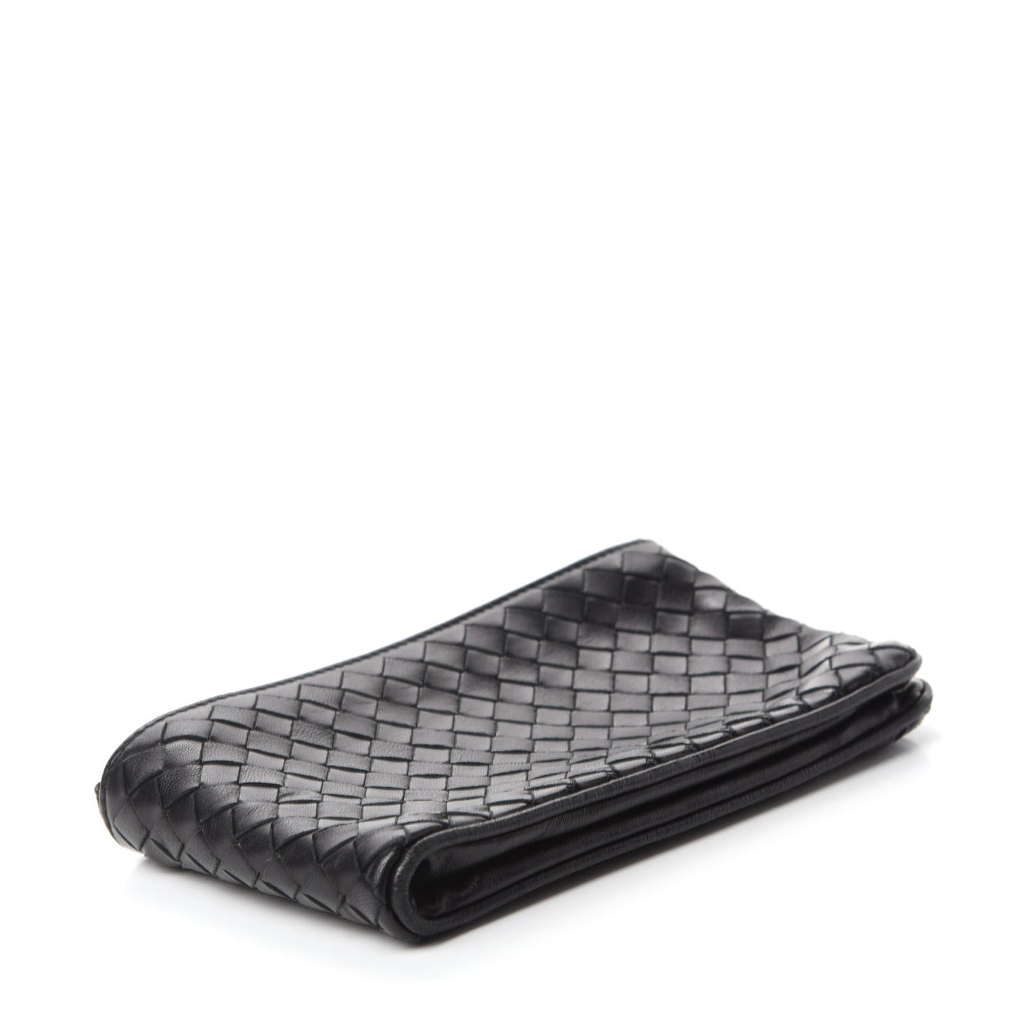 Nappa Intrecciato Convertible Clutch Black