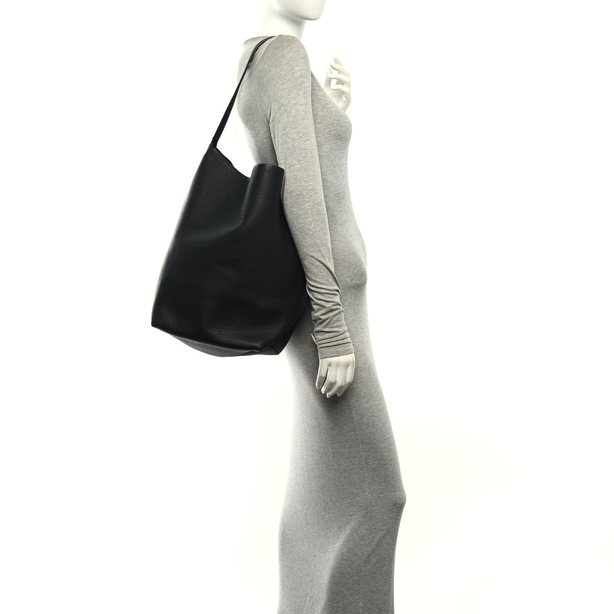 Grained Calfskin Large N/S Park Tote Black