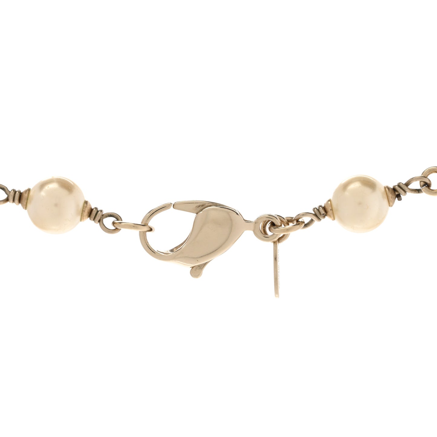 Pearl Precious Symbols CC Short Necklace Gold
