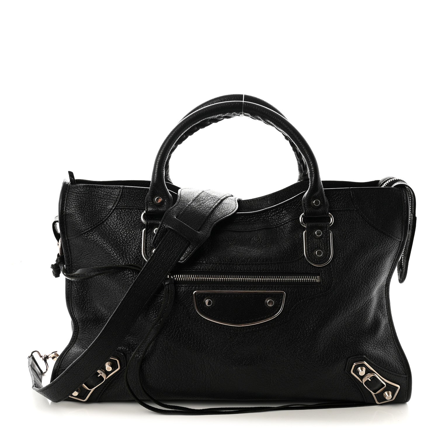 Balenciaga Chevre Silver Metallic Edge Hardware City Black 1 of 11