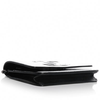 Chanel Patent Caviar Timeless CC Wallet on Chain WOC Black 4 of 9