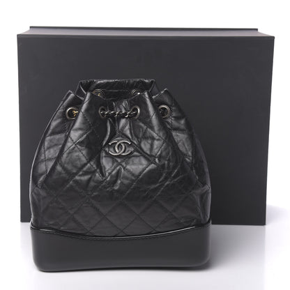 Chanel Aged Calfskin Quilted Small Gabrielle Backpack Black 14 of 14