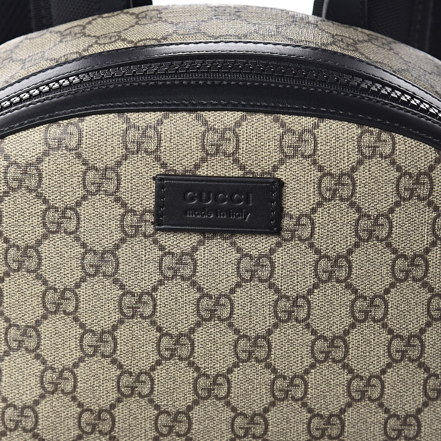 GG Supreme Monogram Medium Backpack Black