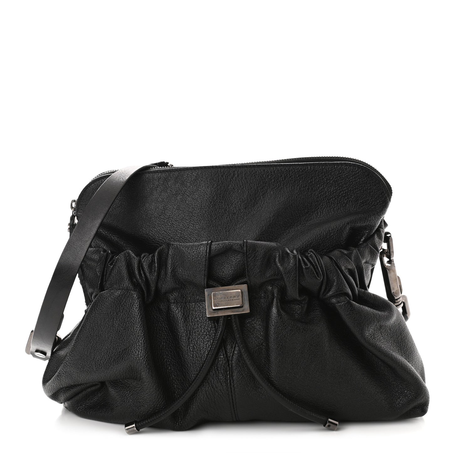 Calfskin Drawstring Tote Black