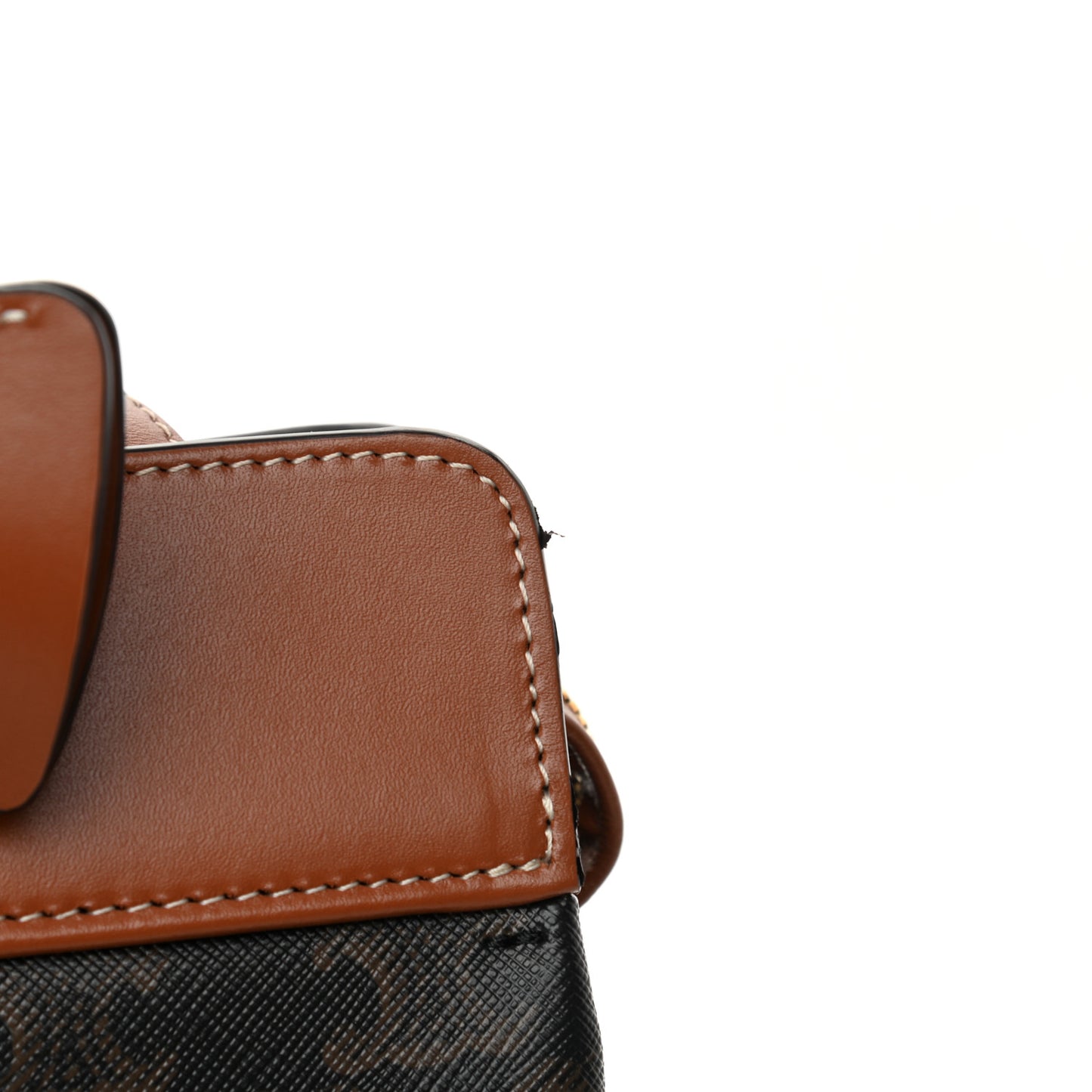 Triomphe Canvas Calfskin Cabas De France Handbag Tan